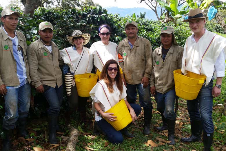 Durante la visita a la finca La Mina