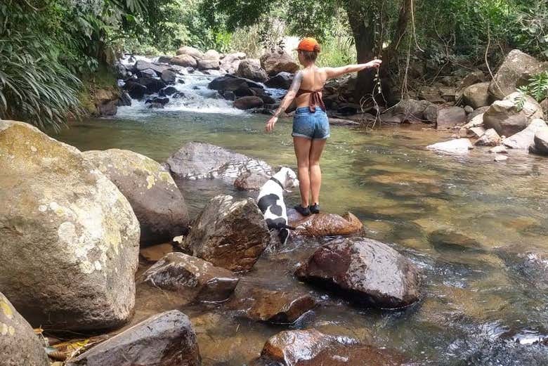 Disfrutando de la ruta de senderismo