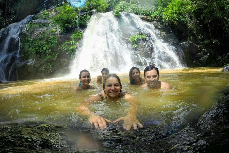 Nadando en el río Cuamo