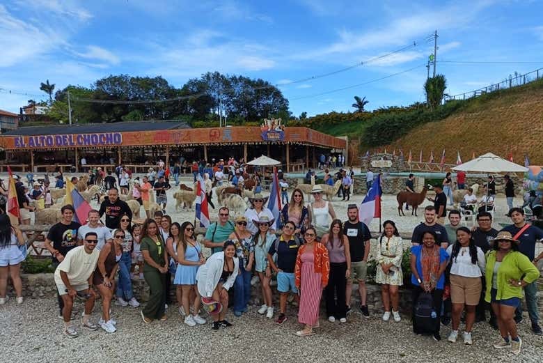 La foto del recuerdo en el Alto del Chocho