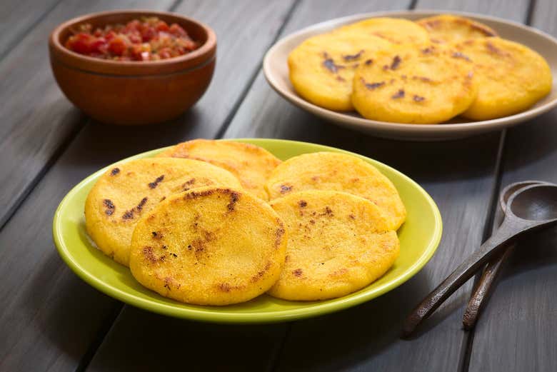 Arepas típicas colombianas