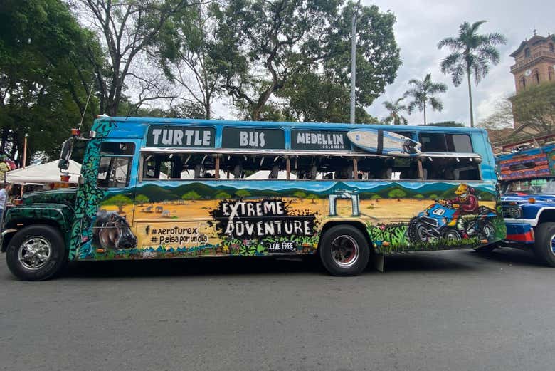 Viajaréis en un cómodo vehículo