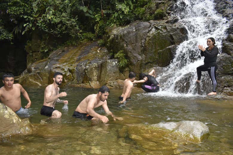 Un bel bagno rinfrescante