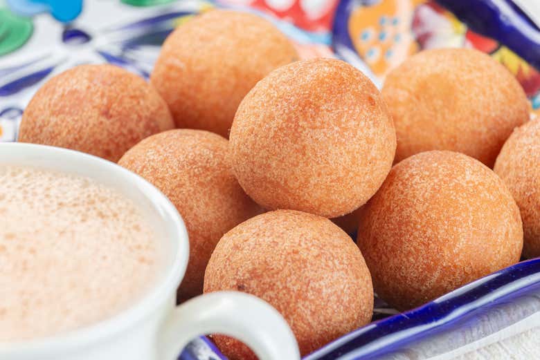 Typical Colombian buñuelos