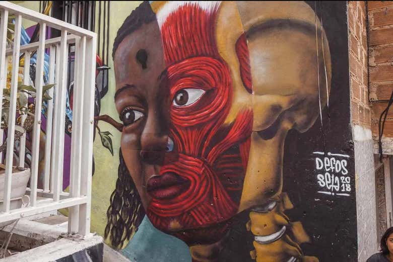"We are all equal" artwork in Commune 13