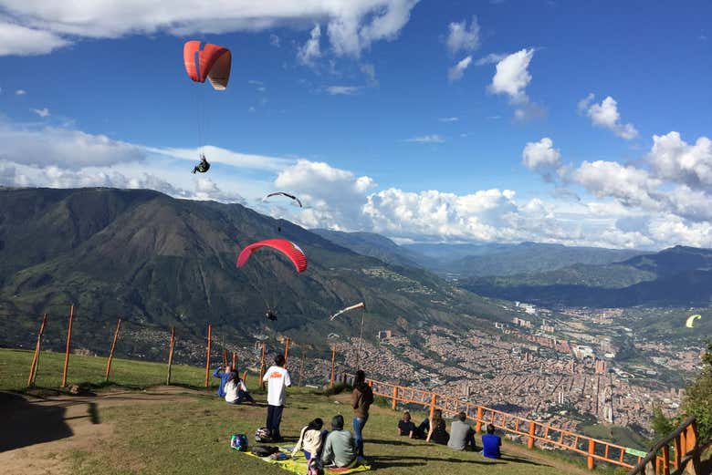 Volando sobre Medellín