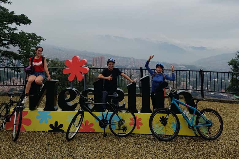 Photo by the Medellín sign at Cerro El Volador