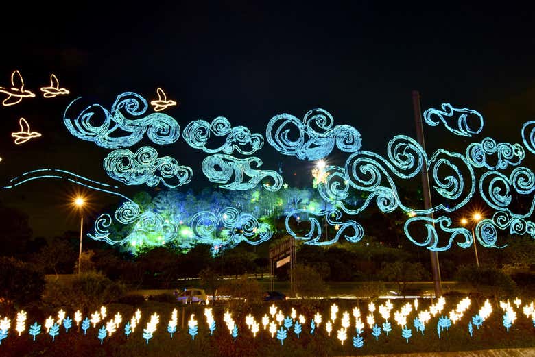 Medellín iluminada no Natal