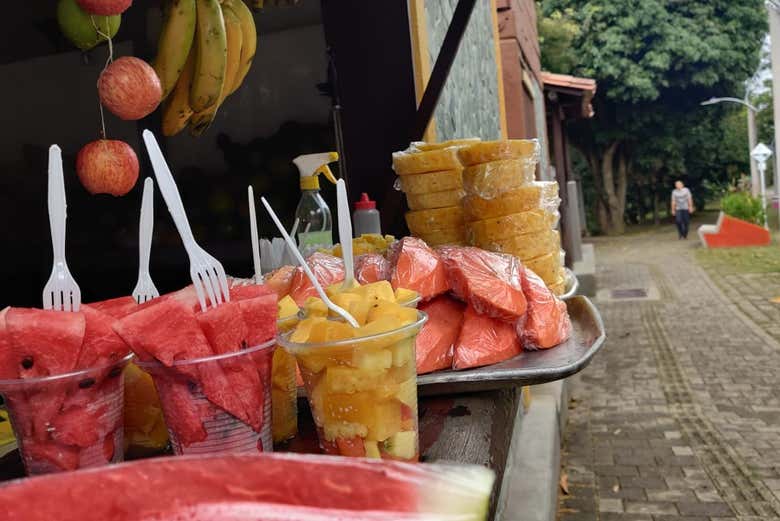 Porções de frutas para recuperar energia