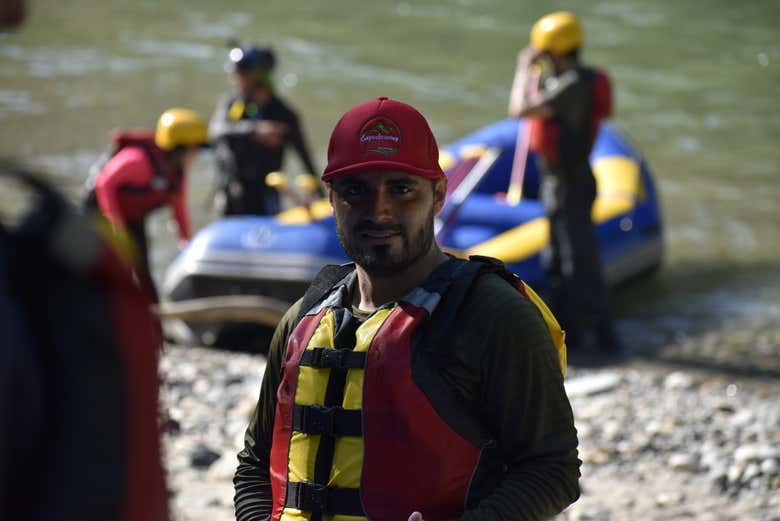 Todo listo para empezar a remar