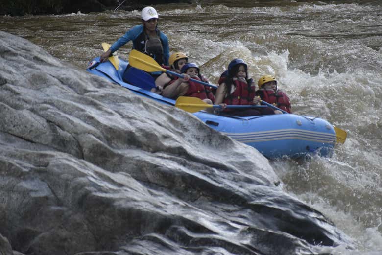 Affrontando le rapide del fiume Claro