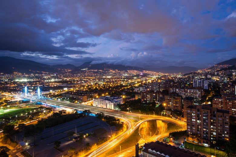 See Medellin's skyline at night!