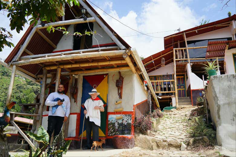 Construcción típica de las fincas cafeteras 
