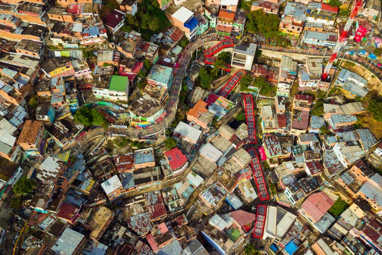 Vista aerea della Comuna 13