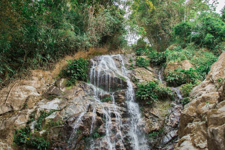 Explorando las cascadas de Minca