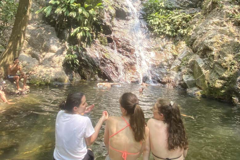 Disfrutando del tour por las cascadas de Minca