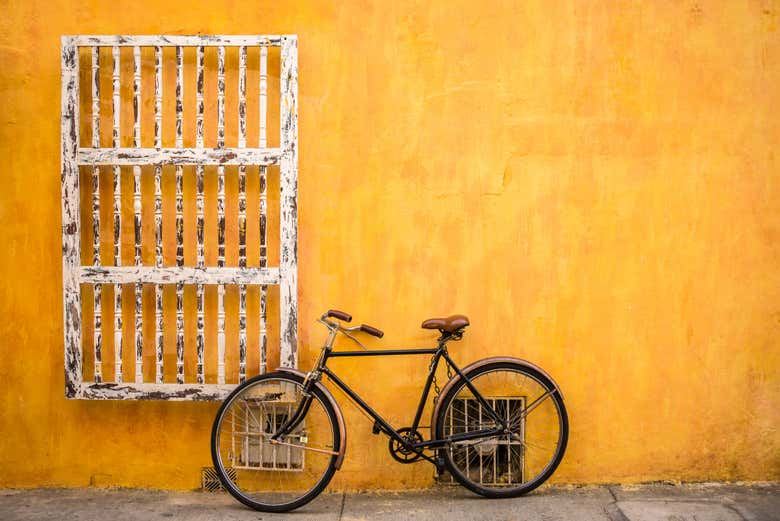 Bicicleta en el centro de Mompox