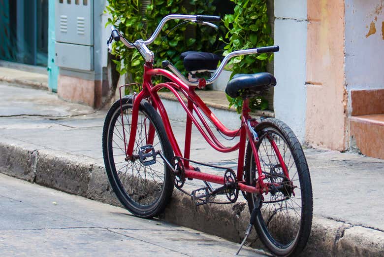 Bicicleta en una calle de Mompox