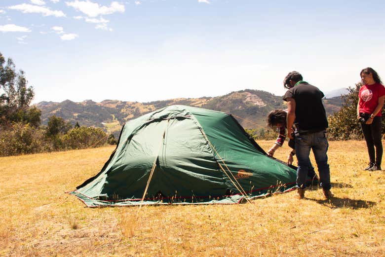 Montando la tenda