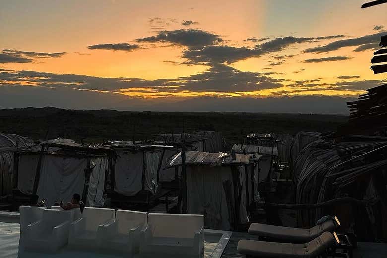 Pôr do sol no deserto de Tatacoa