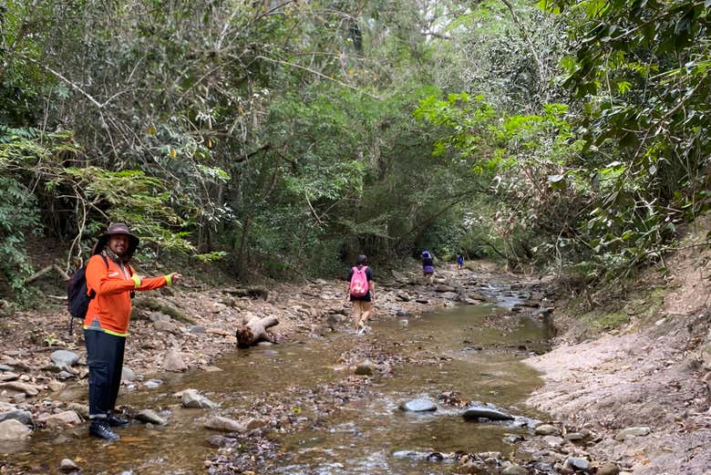 Caminando junto al guía