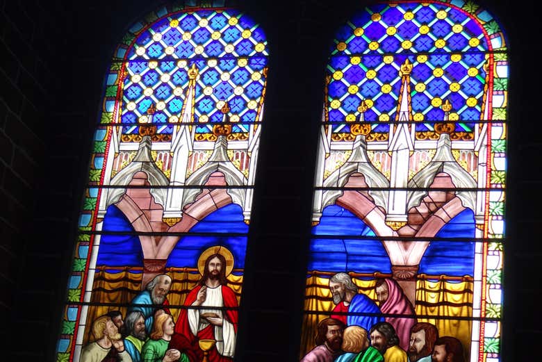 Detalhe dos vitrais