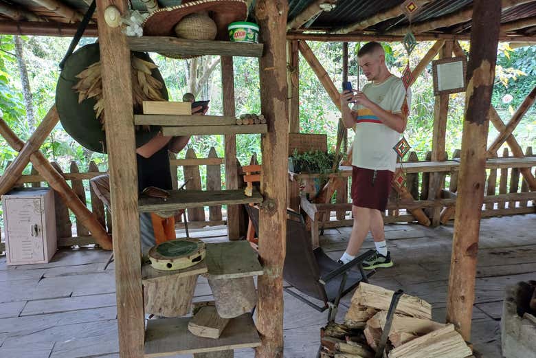 Disfruta de los productos de venta en la casa de montaña