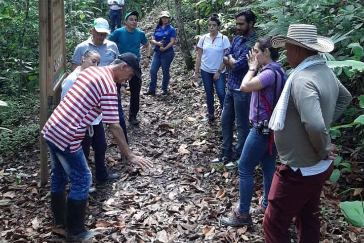 Escuchando las explicaciones del guía