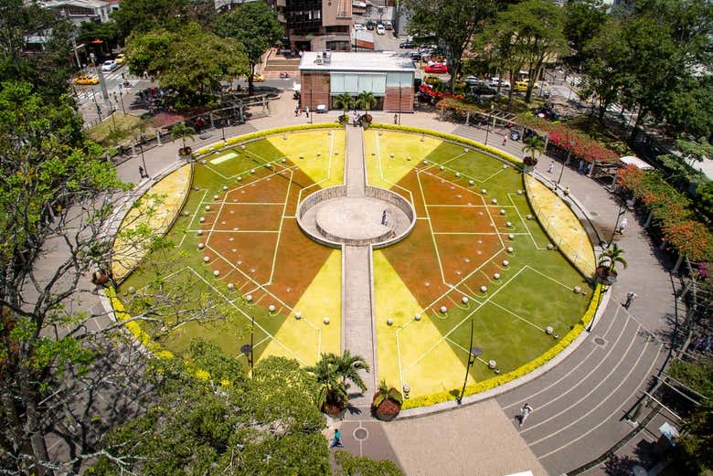 Vista aérea del parque Lago de Pereira