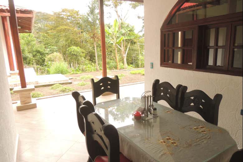 El comedor del alojamiento en Tierradentro