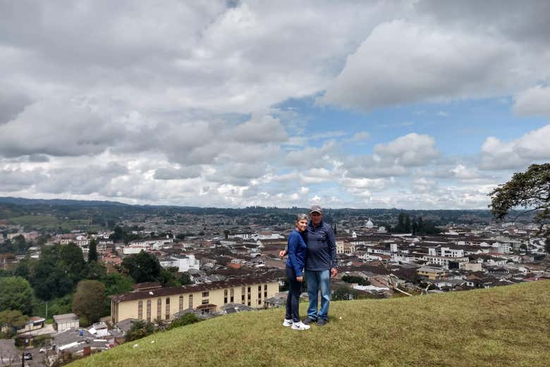 Disfrutando de las vistas de Popayán