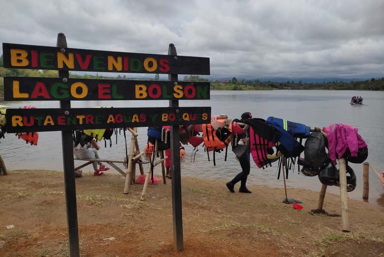 A punto de comenzar el paseo en barco
