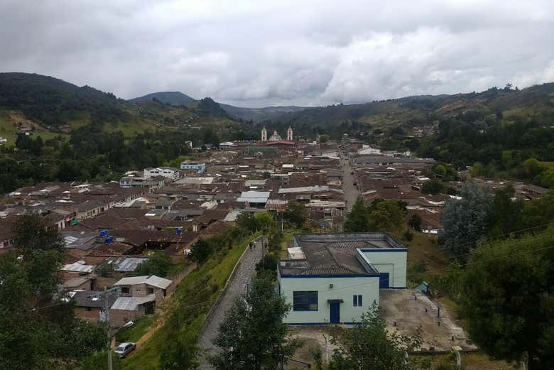 Panoramic view of the town