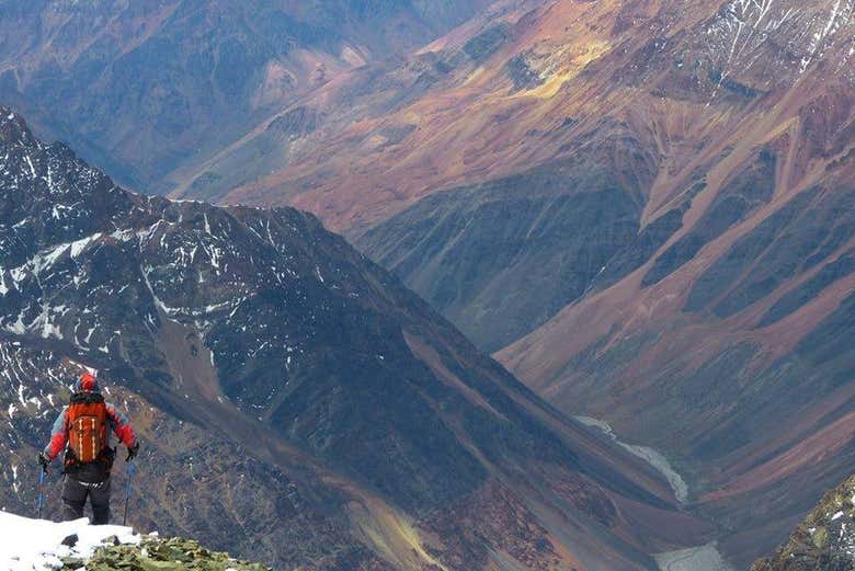 Vistas desde el volcán Nevado del Huila