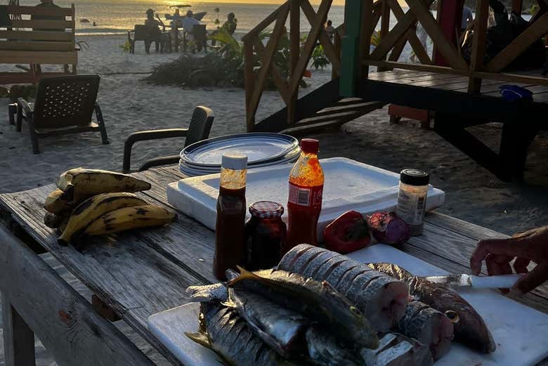 Preparando una deliciosa barbacoa de pescado