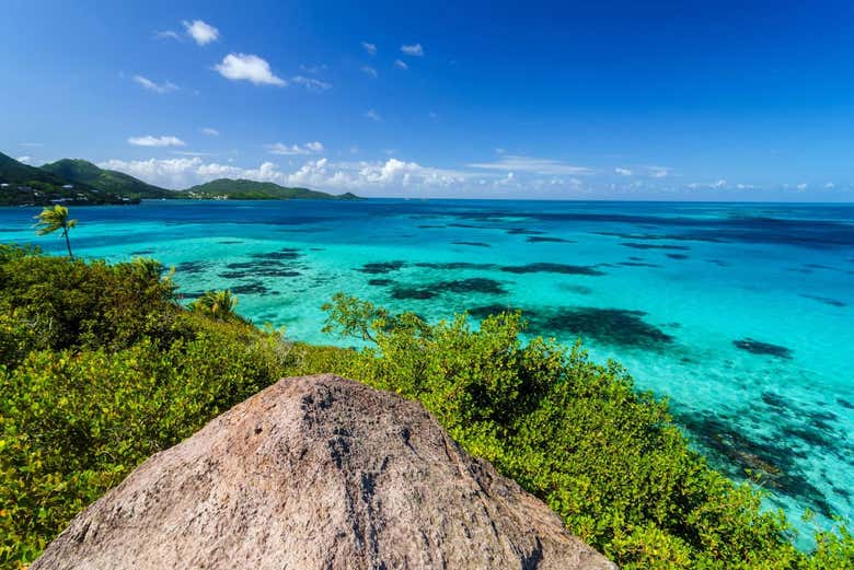 Plage de Providencia depuis la forêt