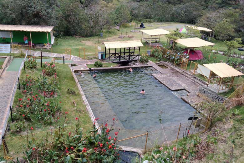 Vistas de las piscinas de los Termales Salinas