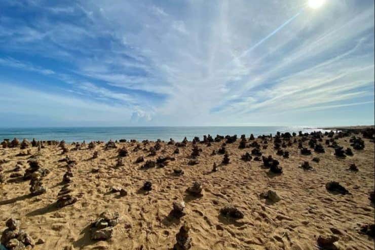 Disfrutando de las vistas en Punta Gallinas