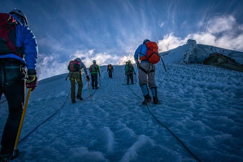 Circuit alpin le long des pentes du volcan Tolima