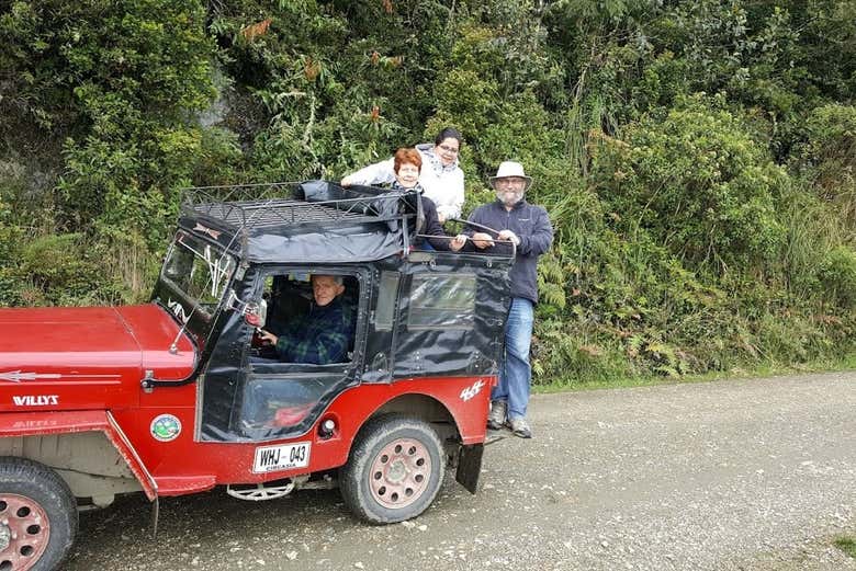 A bordo del jeep