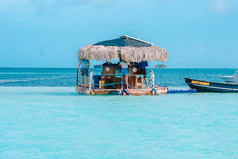 Refresh with a drink at the floating bar