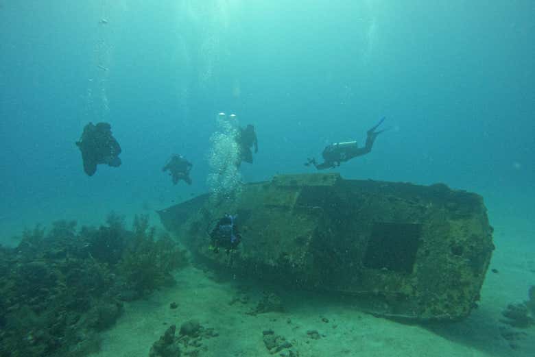 Restos de un barco hundido