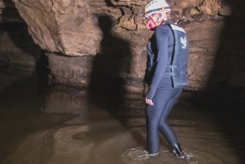 Walking through the natural pools