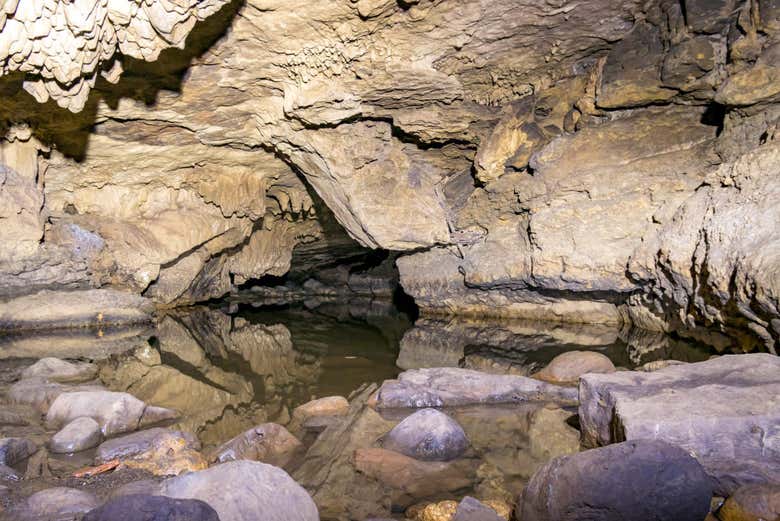 Inside the cave