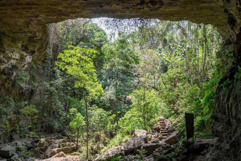 One of the tunnels that allows acces to the cave