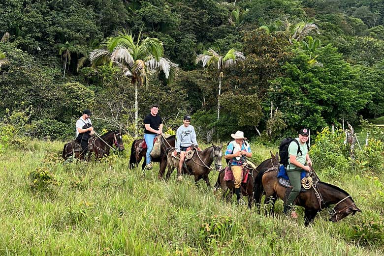 Durante el paseo a caballo por Guatapé