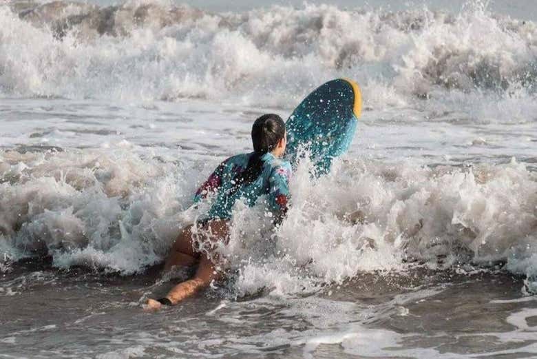 Surcando las olas de Palomino