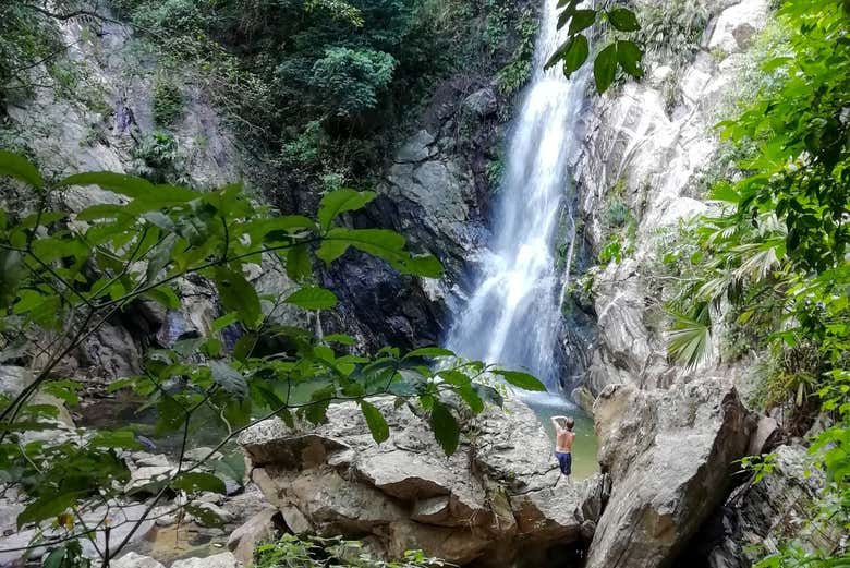 Visit the El Saltillo Waterfall