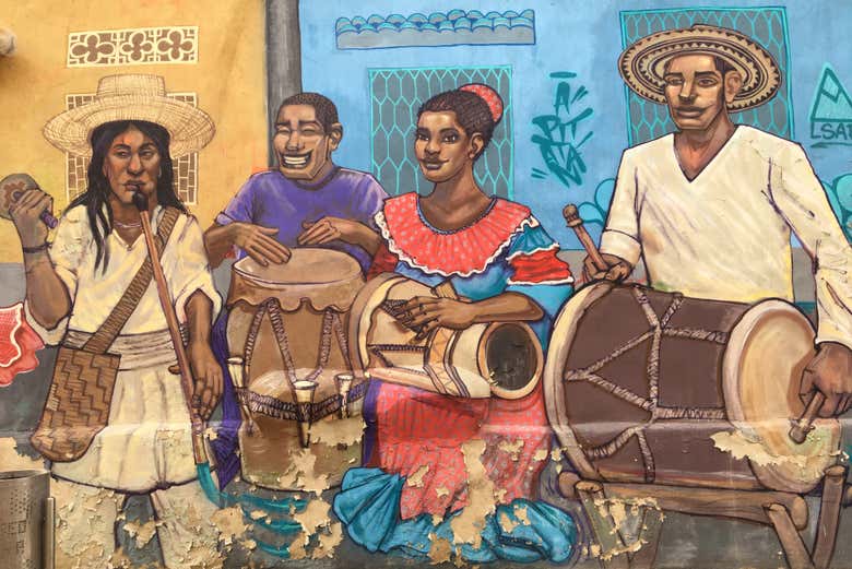 Indigenous graffiti in Santa Marta