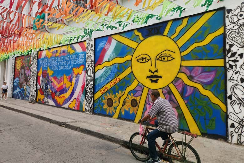 Populares grafitis de Santa Marta
